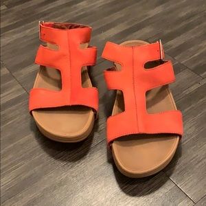 Orange Fitflop Sandals. Size 8.